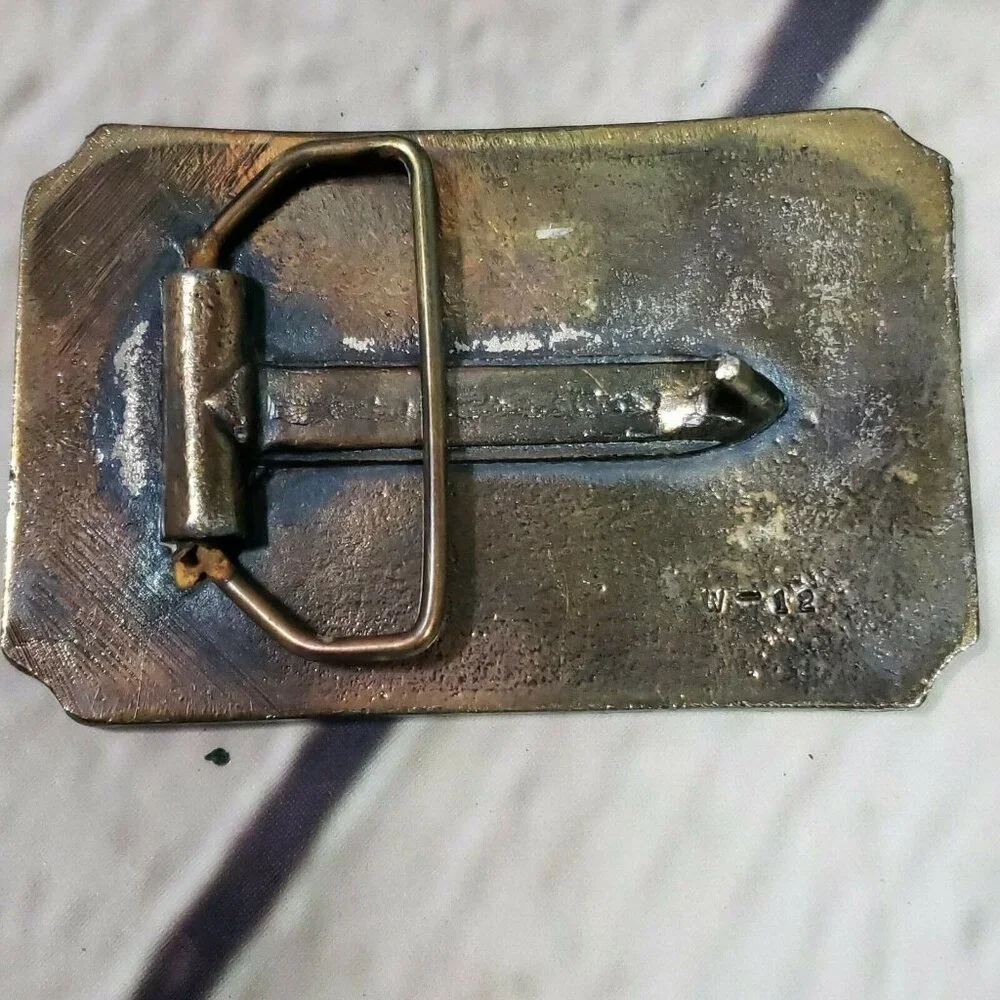 Vintage Wells‎ Fargo Sailing Ship Brass Belt Buckle Collectible